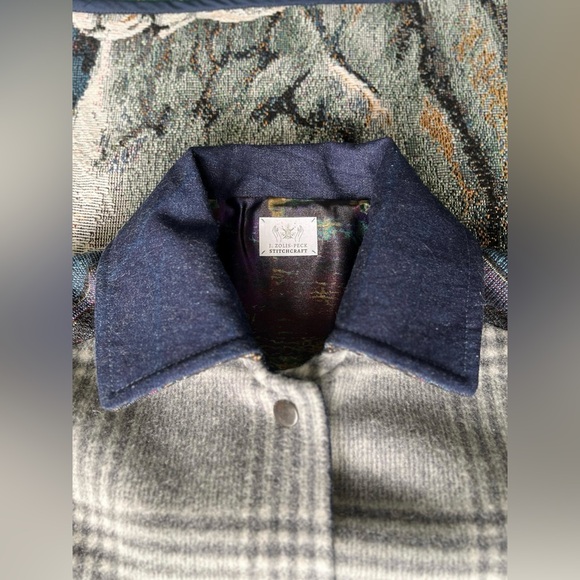 Tapestry blanket jacket, crafted from secondhand textiles, ladies' size S-L - Picture 5 of 11